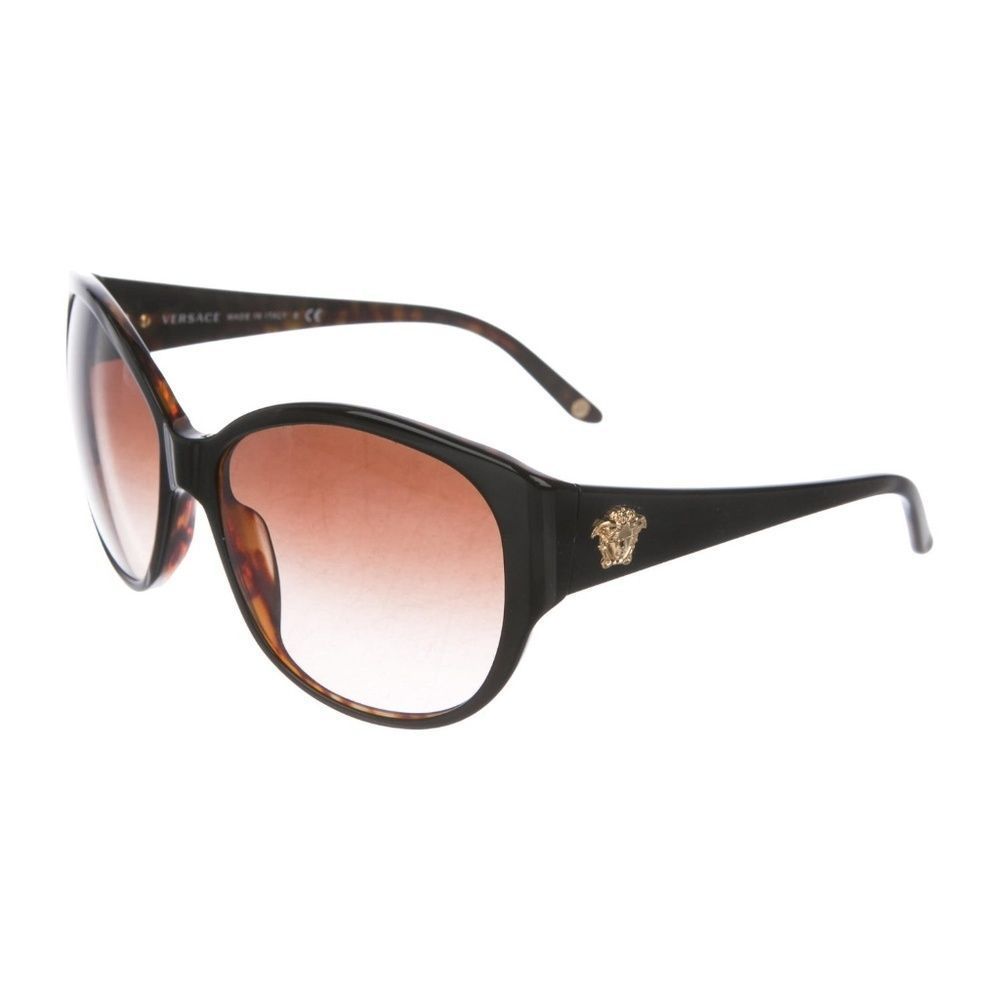 Versace Brown Acetate Sunglasses w/ case
